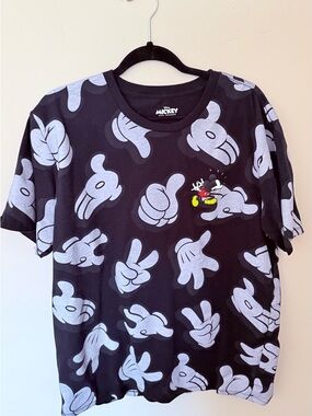 Mickey Mouse Black Short Sleeve Graphic Tee